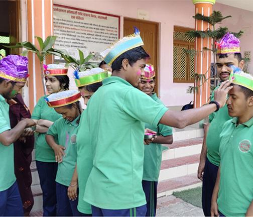 Divyang Children of Deva Center Playing HOLI
